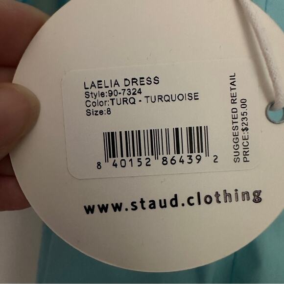 Staud Laelia Puff Sleeve Mini Dress 8 NWT - Picture 9 of 11